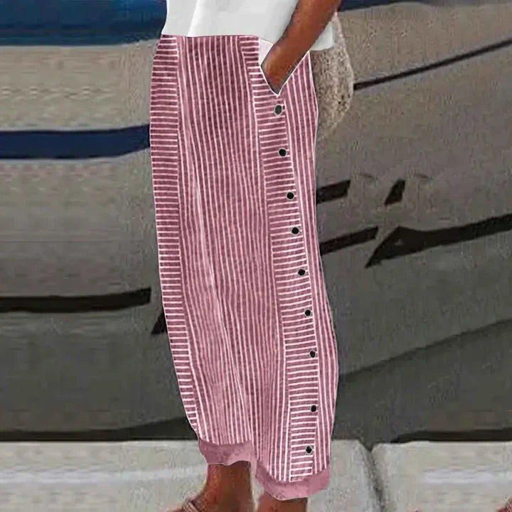 Inaya™ Seabreeze Stripe Button Trousers